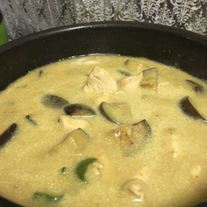 夫婦共々大好きなグリーンカレー♫初めて手作りしてみました(^○^)わかりやすいレシピ感謝です！